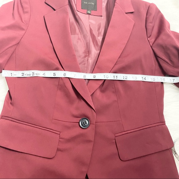 THE LIMITED Burgundy Blazer - Picture 2 of 6